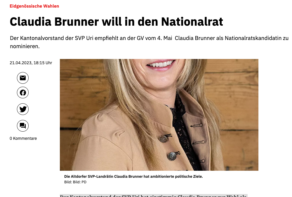 bote.ch: Claudia Brunner will in den Nationalrat